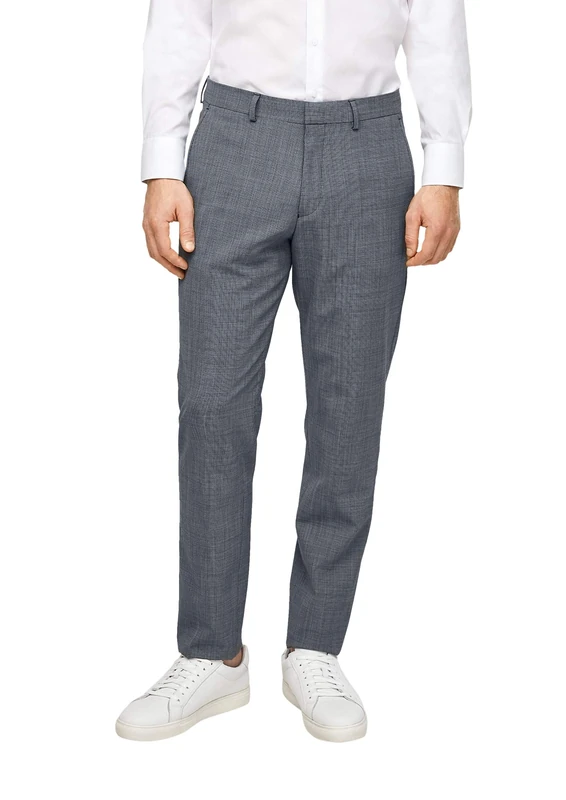 s.Oliver BLACK LABEL Men's 160.11.899.18.180.2064407 Tuxedo Pants, Dark Blue Check, W44