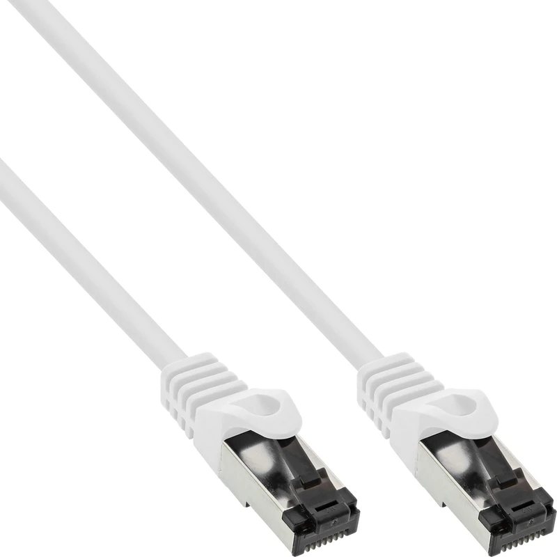 InLine® Patch Cable S/FTP (PiMf) Cat.8.1 2000 MHz Halogen- Copper White 7.5 m