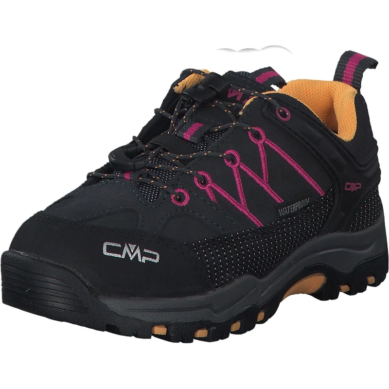 CMP Boys Rigel Low 3q13244 W Trekking Shoes, Anthracite Pink Antracite Bouganville, 4 UK Child
