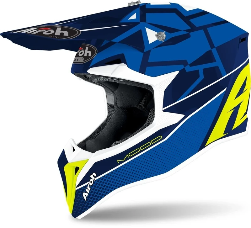 Airoh Helmet Junior Wraap Mood Blue Gloss Yxxs