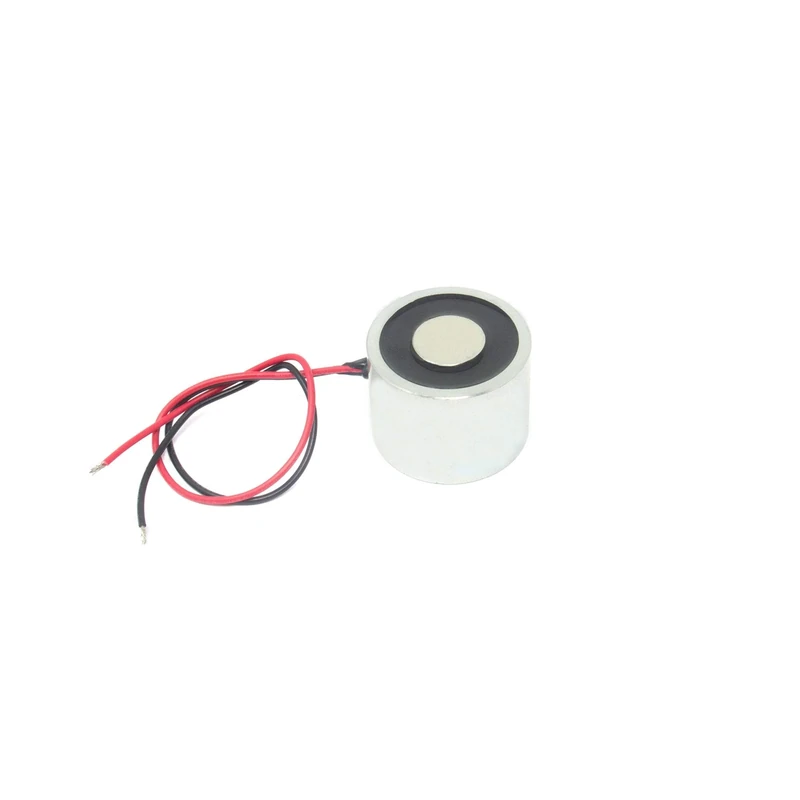 Energise to Release Electromagnet with M6 Mounting Hole for Door Locking, Access, Holding, Medical Devices, Feeder Systems and Automated Packaging - 35mm dia x 30mm thick - 10kg Pull - 24V DC/11W