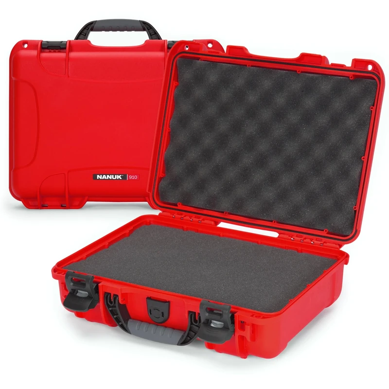 Nanuk 910 Waterproof Hard Case with Foam Insert - Red (910-1009)