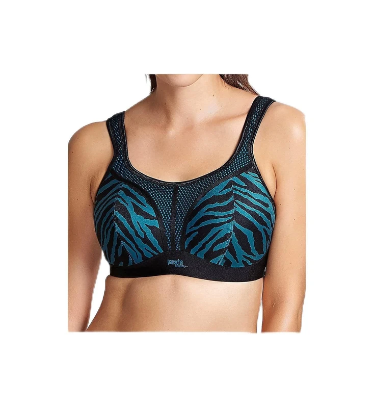 Panache Women's Non-Wired Sports Bra, Zebra Print, 38DD
