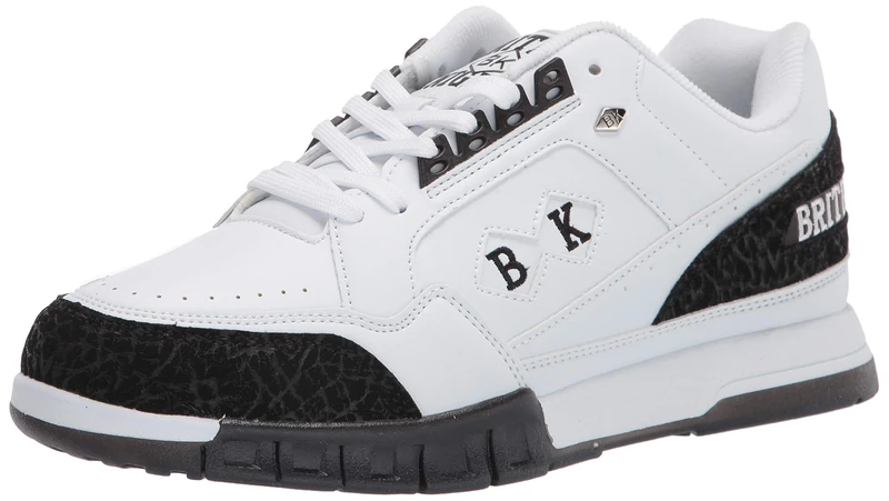 British Knights Men's Metros Sneaker, White/Black/Black Ice, 8.5 UK