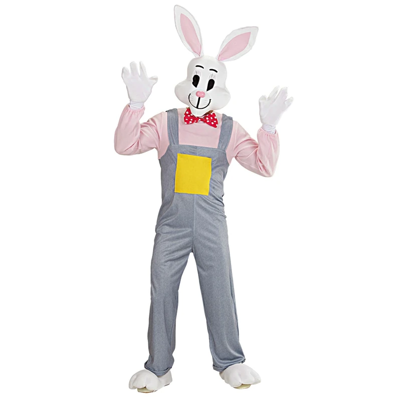 W WIDMANN MILANO Party Fashion - Country Rabbit Costume for Men, Animals, Farm, Show, Fleece, Easter, Carnival, Theme Parties, Size XL