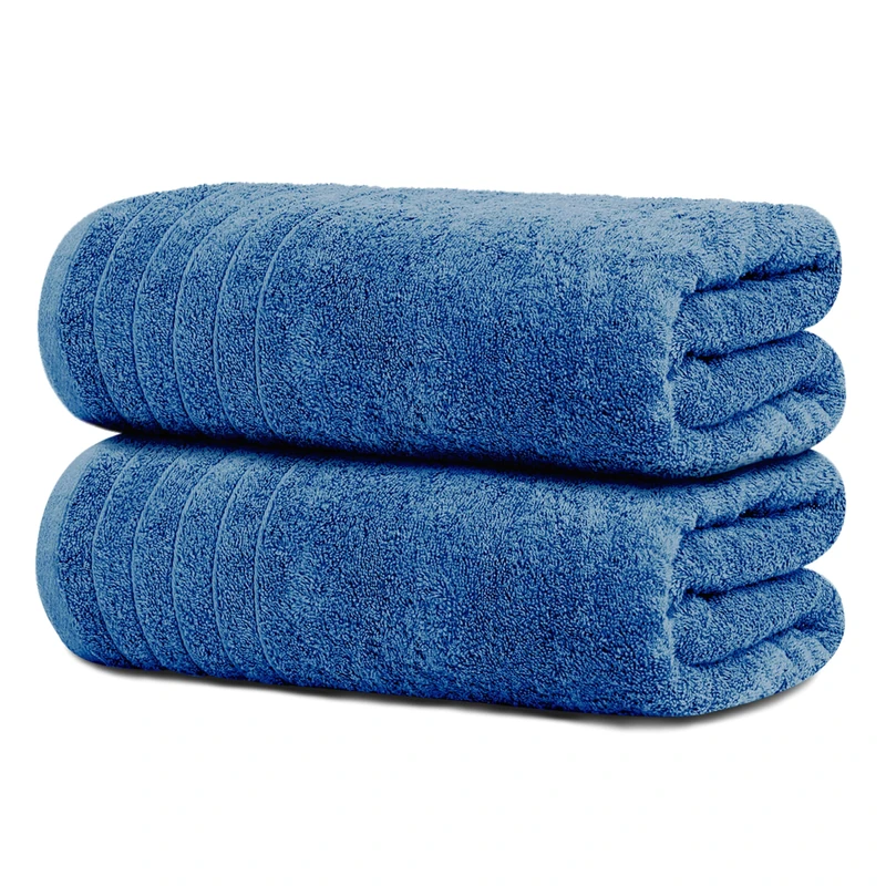 Tens Towels Large Bath Sheets, 100% Cotton, 35x70 inches Extra Large Bath Towel Sheets, Lighter Weight, Quicker to Dry, Super Absorbent, Oversized Bath Towels (Blue)
