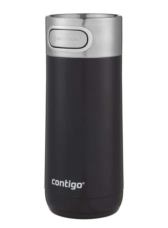 Contigo Luxe Autoseal Travel Mug, Stainless Steel Thermal Mug, Vacuum Flask, Leakproof Tumbler, dishwasher safe, Coffee Mug with BPA Free Easy-Clean Lid, Licorice 360 ml - Image 1