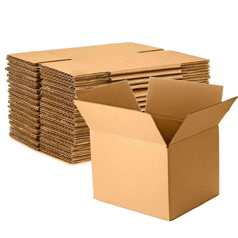 Wellpack Europe Small Medium Large Cardboard Packing Moving Removal Shipping Storage Boxes Pack 20, Size 35x35x35cm - 43L