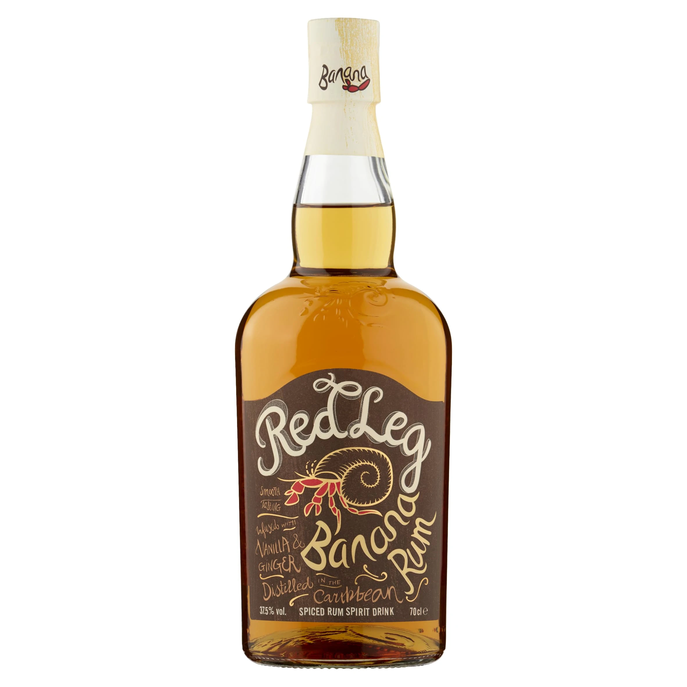 RedLeg Banana Rum - Premium aged Caribbean rum infused with banana, 70cl