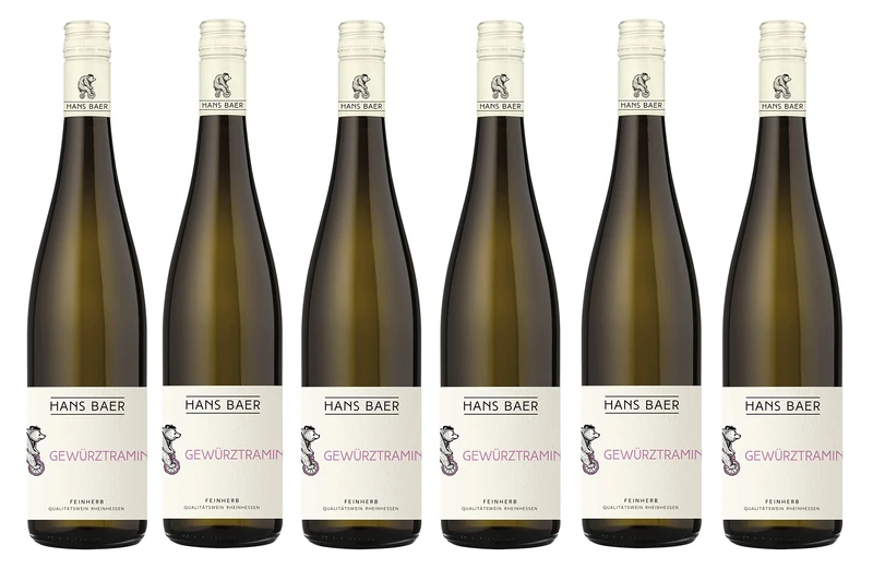 Hans Baer - Gewurztraminer - White Wine from Germany Case of 6 (6 x 0.75 L)