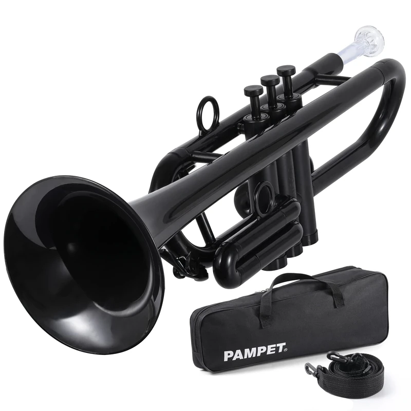 PAMPET Professional Plastic Trumpet C trumpet (Black)