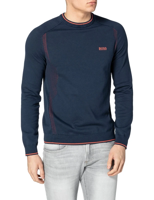 BOSS Men's Rovan Sweater, Navy410, L