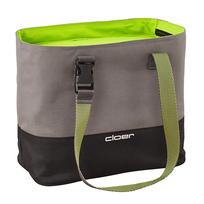 cloer Insulated Bag, Lunch Care System, Lunch Bag for up to 3 Lunch Boxes, Insulated Function, Reflective Logo, Green, 9 Litres