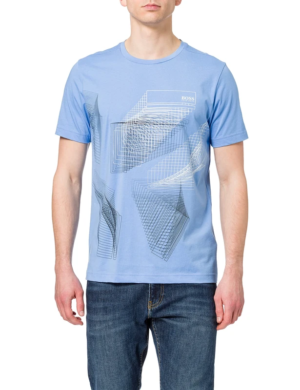 BOSS Hugo Men's T-Shirt, Bright Blue439, M