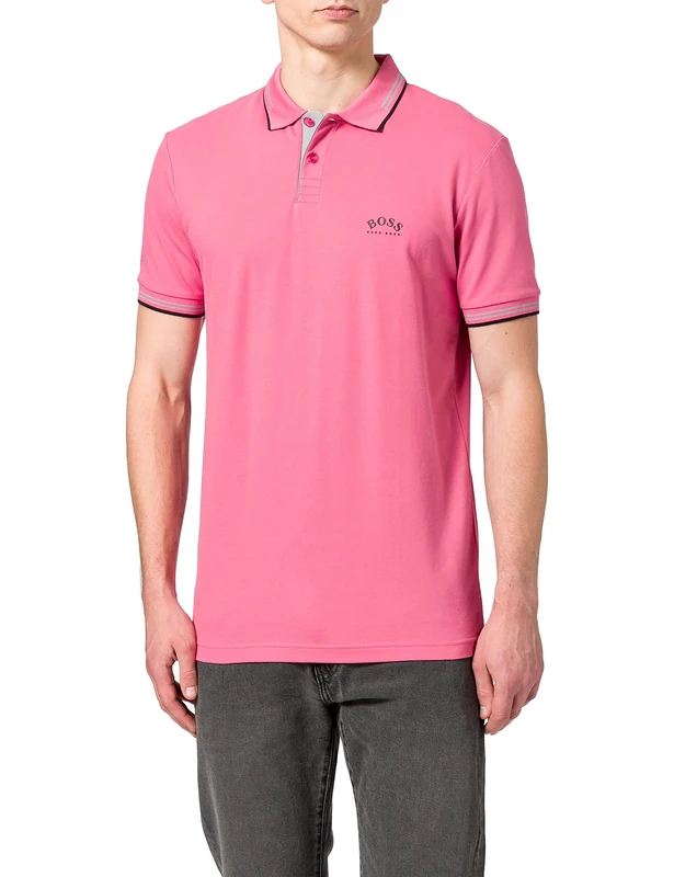 BOSS Men's Paul Curved Polo Shirt - Red - XS