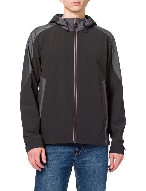 BOSS Men's J_Flint Rain Jacket, Black 1, XXL