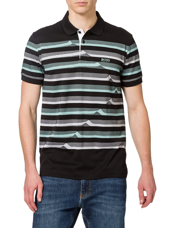 BOSS Men's Paddy 3' Polo Shirt, Black 1, S