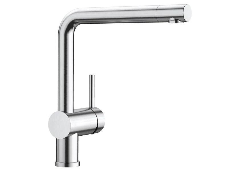 BLANCO Linus | Kitchen Mixer tap in PVD Steel | High-Pressure | Non-Return Valve | Ceramic Cartridge | Assured Water Quality & Water-Saving | [11x26.6x28.2 cm]