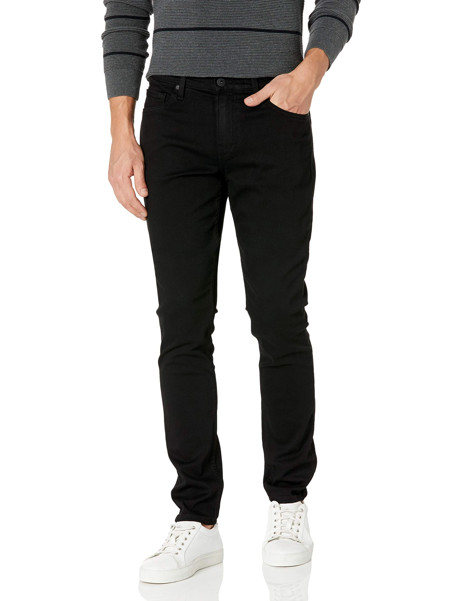 Paige Men's Croft Transcend Skinny Fit Jean, Black Shadow, 34