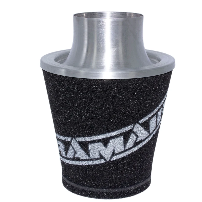 Ramair Silver Medium Aluminium Induction Air Filter Universal 90Mm Od Neck
