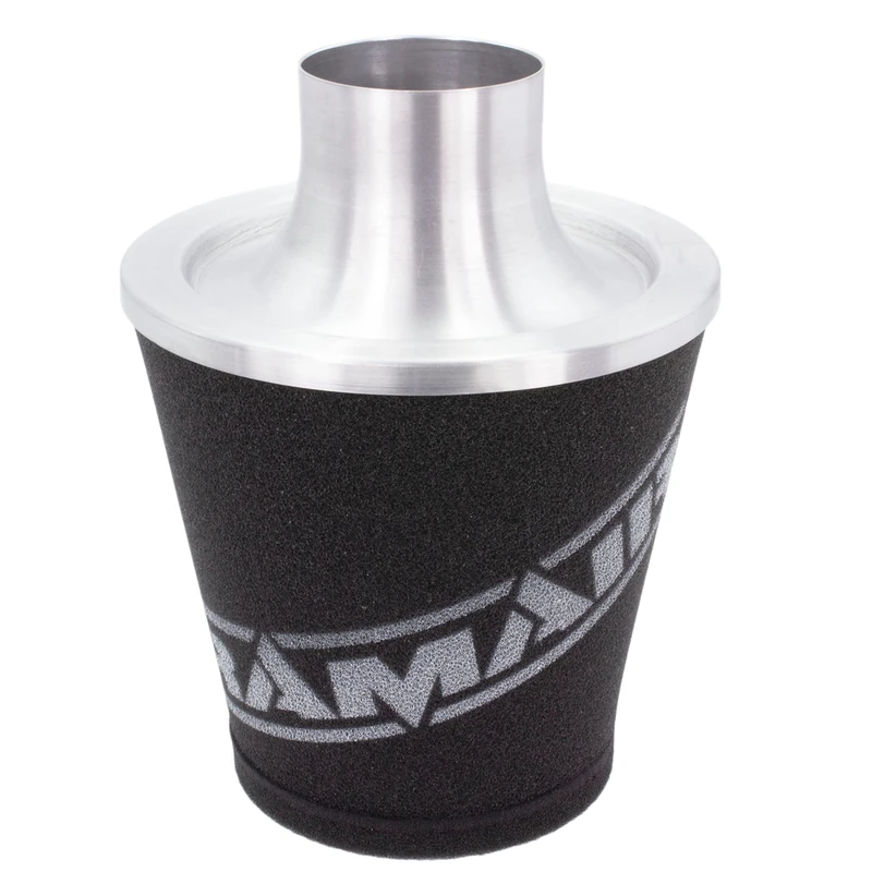 Ramair Silver Medium Aluminium Induction Air Filter Universal 70Mm Od Neck
