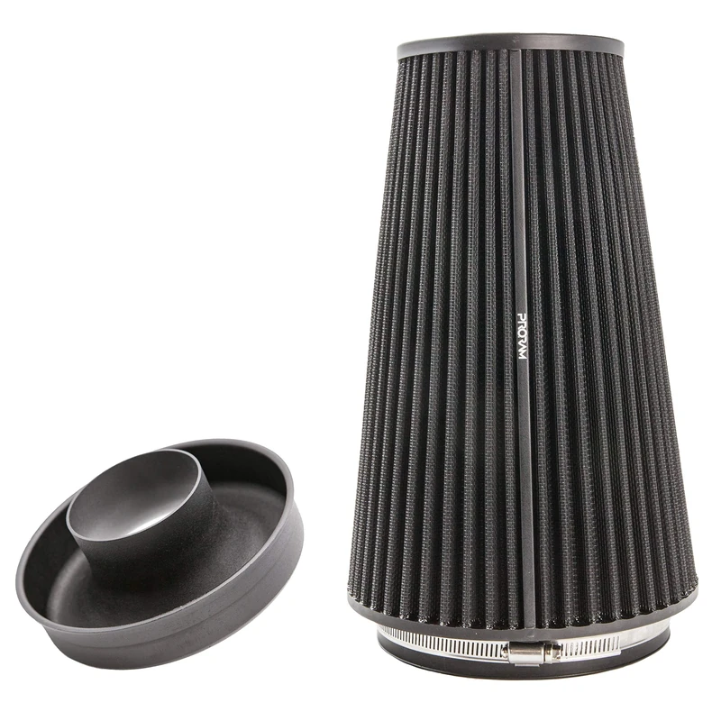 Universal Ramair Performance Pleated Air Intake Cone Filter & Velocity Stack - 83mm OD