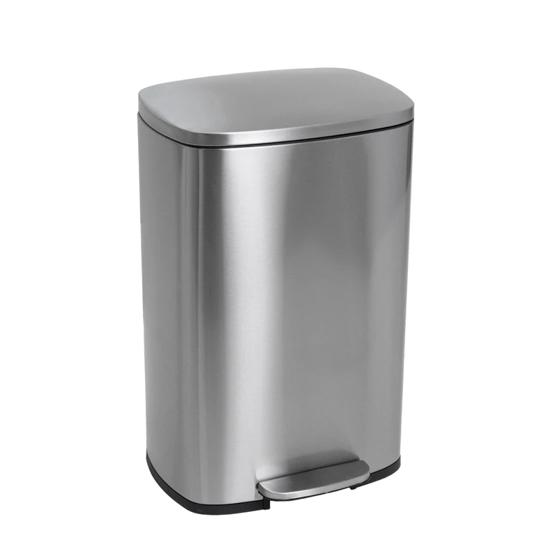 KITCHEN MOVE ADMIRAL Design Kitchen Pedal Bin 50L Brushed Stainless Steel with Bucket and Soft Close