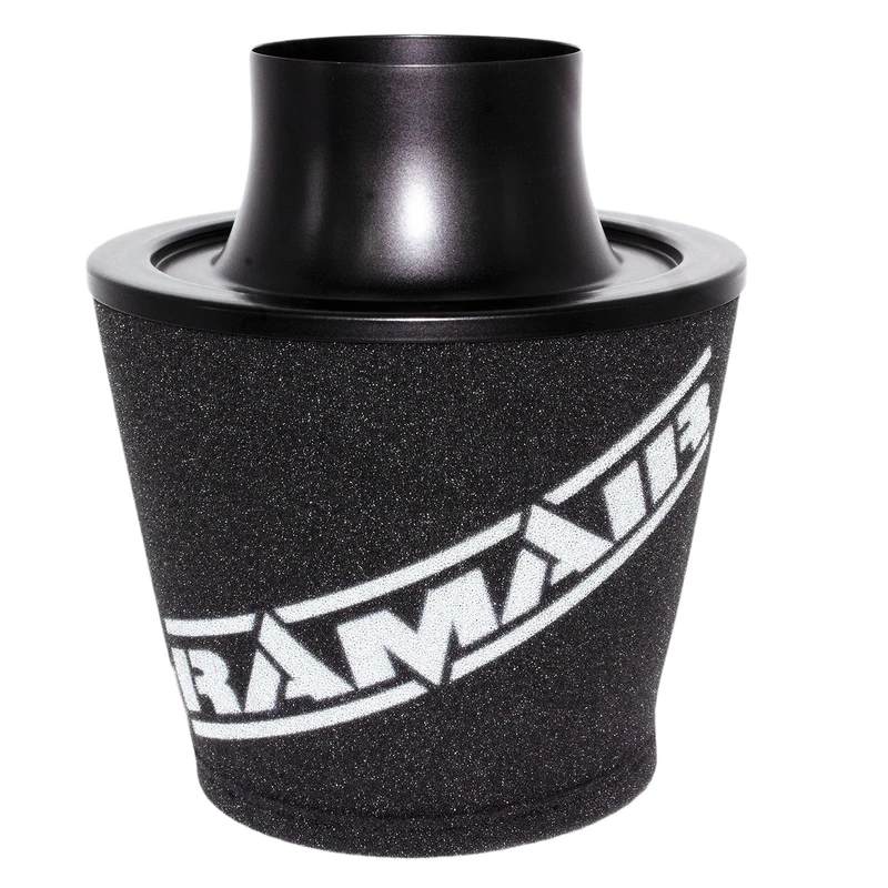 Ramair Black Large Aluminium Induction Cone Air Filter 100Mm Od Neck Universal