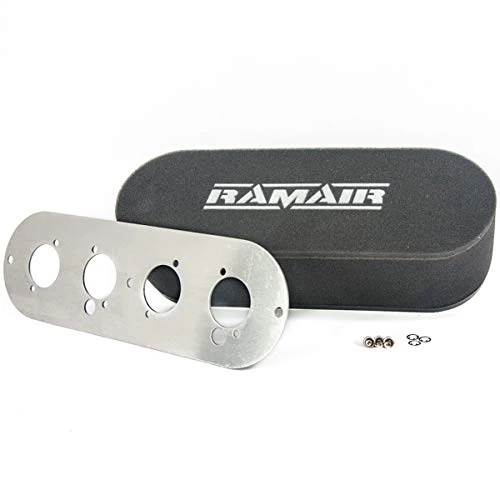 RAMAIR Twin Carb Bolt On Air Filter With Baseplate Talbot Sunbeam & Samba 65mm - Image 1