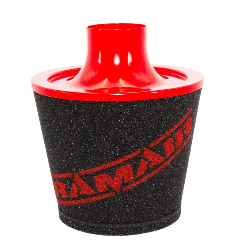 Ramair Large Aluminium Induction Air Filter With 70Mm Od Neck In Red
