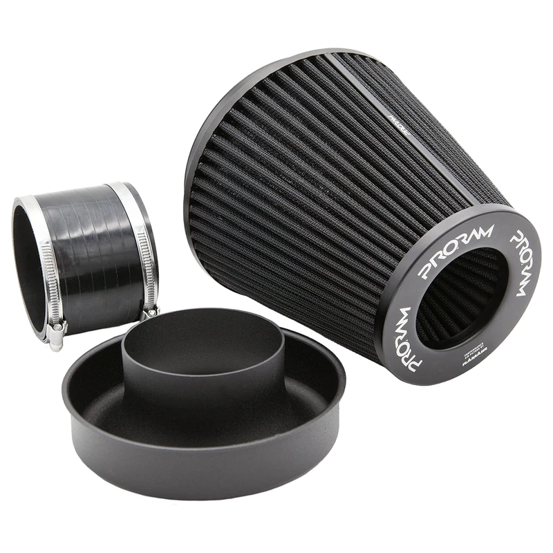 Large Universal Ramair Performance Pleated Cone Air Filter 83mm OD - Silicone Coupling & Trumpet Inc