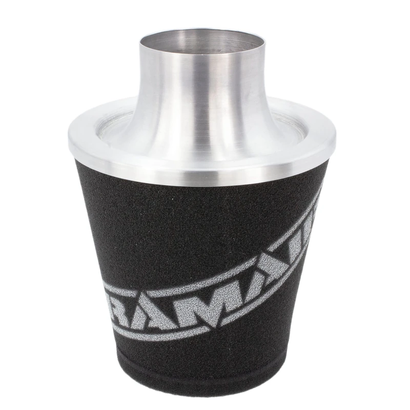 Ramair Silver Medium Aluminium Induction Air Filter Universal 80Mm Od Neck