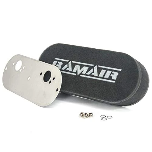 RAMAIR Twin Carb Air Filters With Baseplate Mini 2 x SU HS4 40mm Bolt On