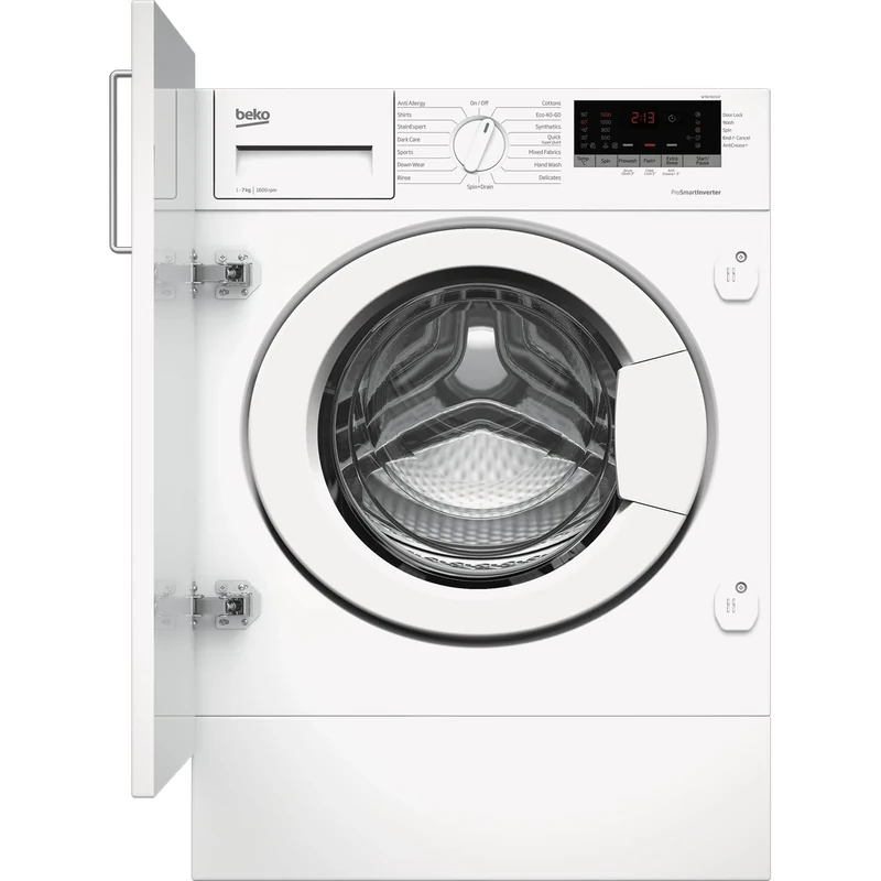 Beko RecycledTub® WTIK76151F Integrated 7kg Washing Machine with 1600 rpm - White - C Rated
