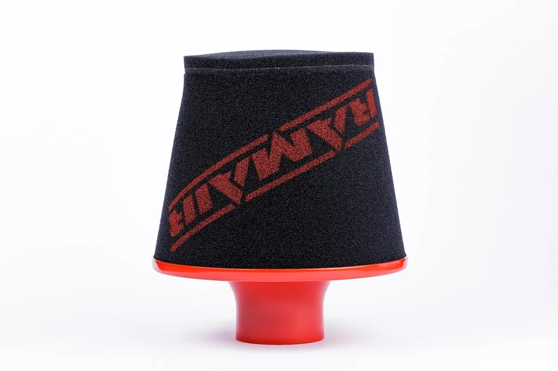 Ramair Red Aluminium Induction Foam Air Filter Universal 90Mm Od Neck