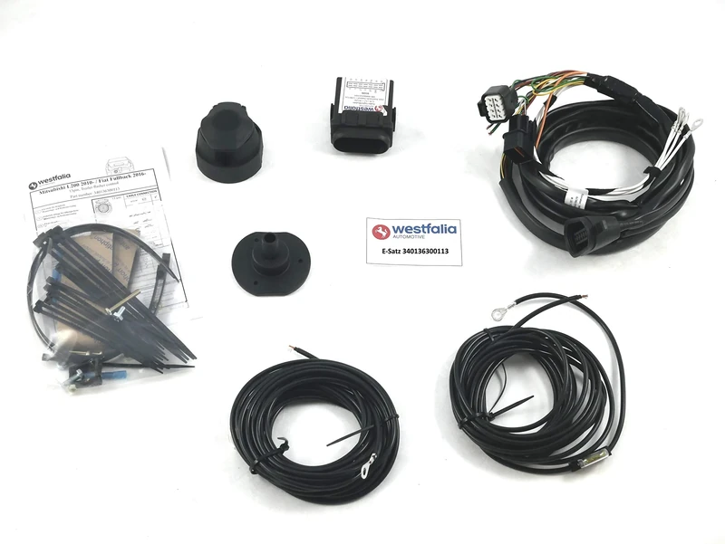 Wiring kit 13-pin and vehicle-specific for Mitsubishi L200 (year of manufacture 07/2015-08/2019), Fiat Fullback Double Cab (from 06/2016).