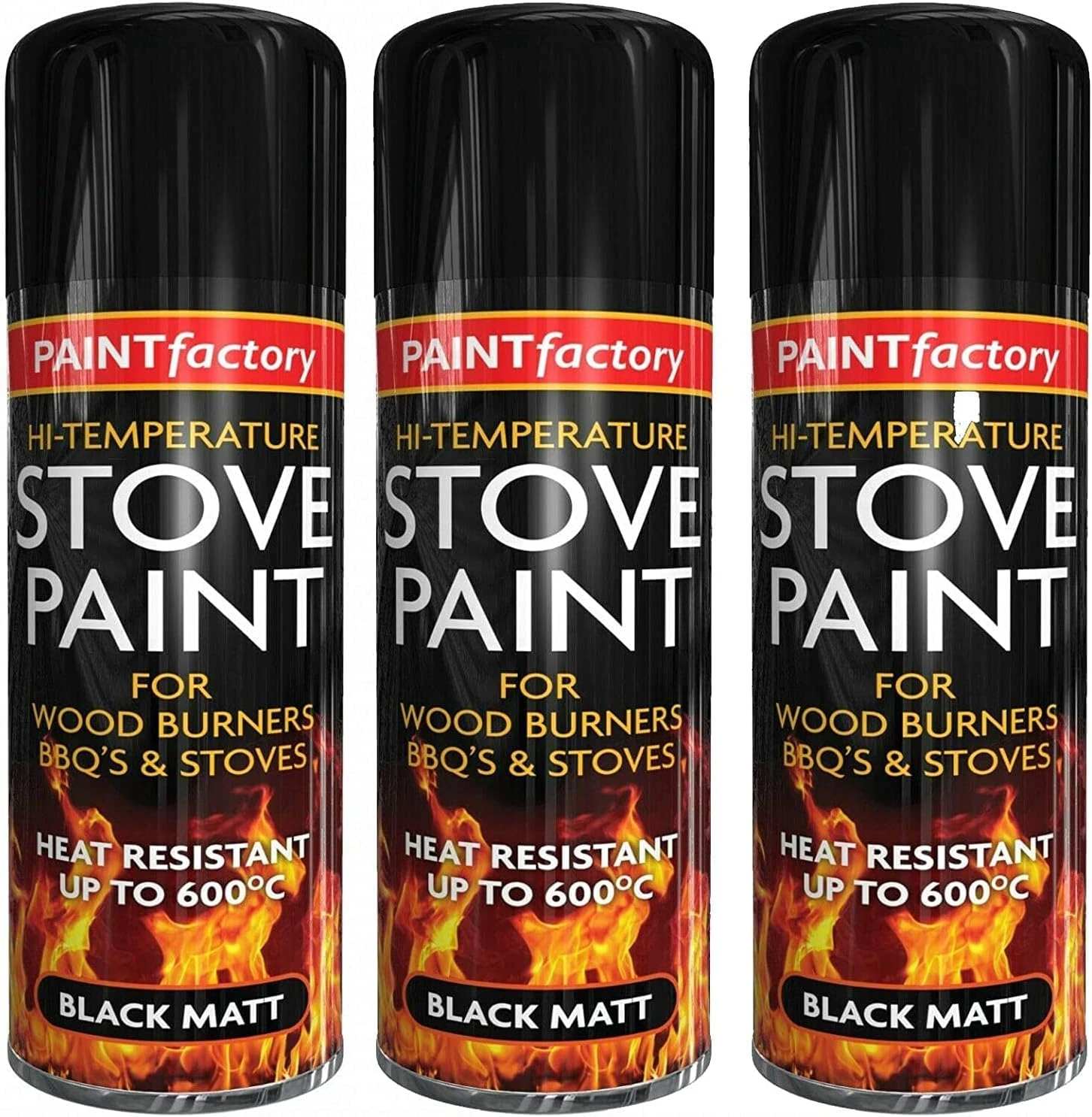 High Temperature Heat Resistant Matt Black Spray Paint Stove 400ML BBQ'S (3)