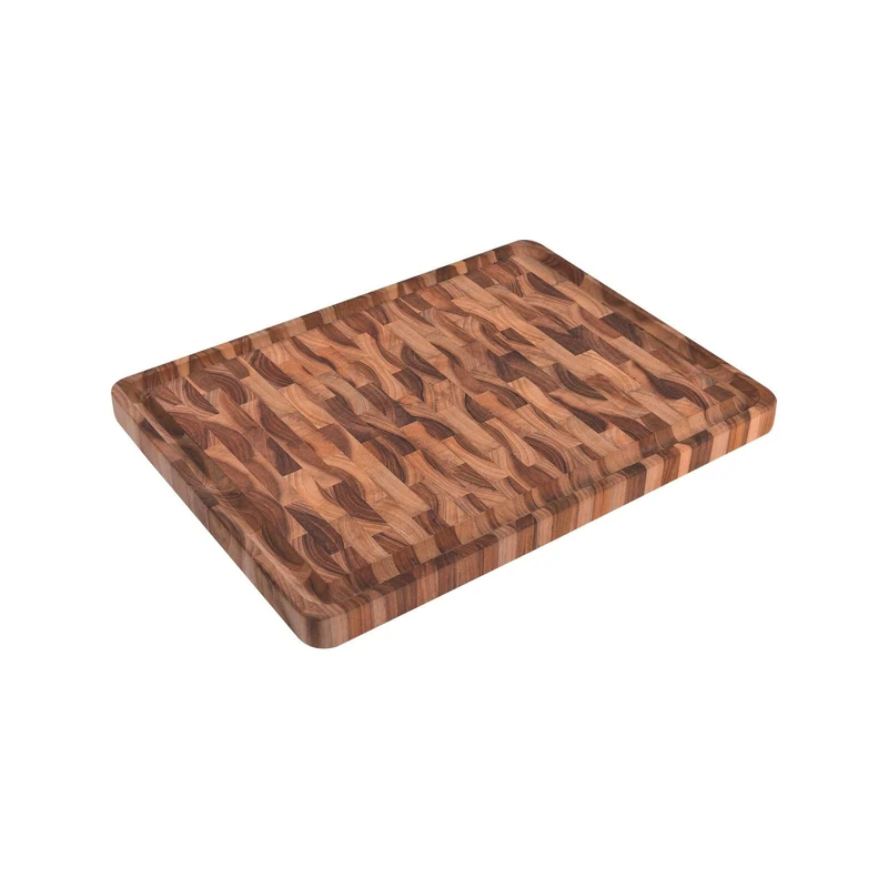 Tramontina Premium Teak Wood End Grain Chopping Board - 45x34x3cm | Versatile Kitchen Cutting, Pizza, Cheese, and Serving Board