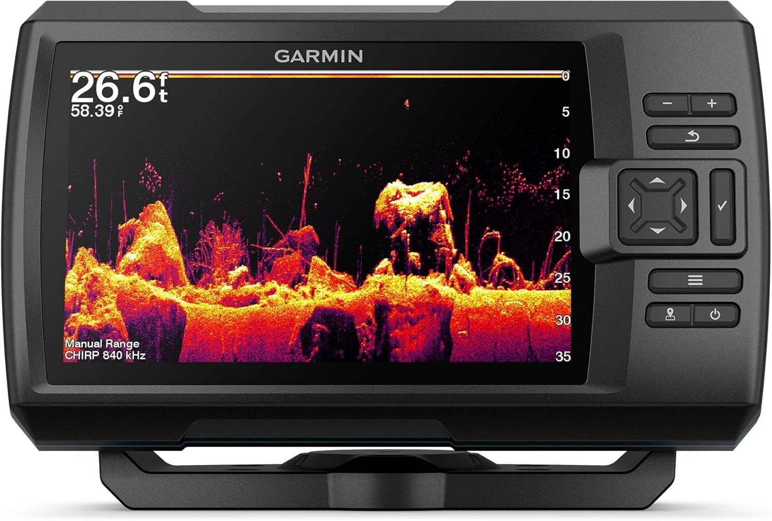 Garmin Striker Vivid 7cv, Easy-to-Use 7-inch Color Fishfinder and Sonar Transducer, Vivid Scanning Sonar Color Palettes (010-02552-00)