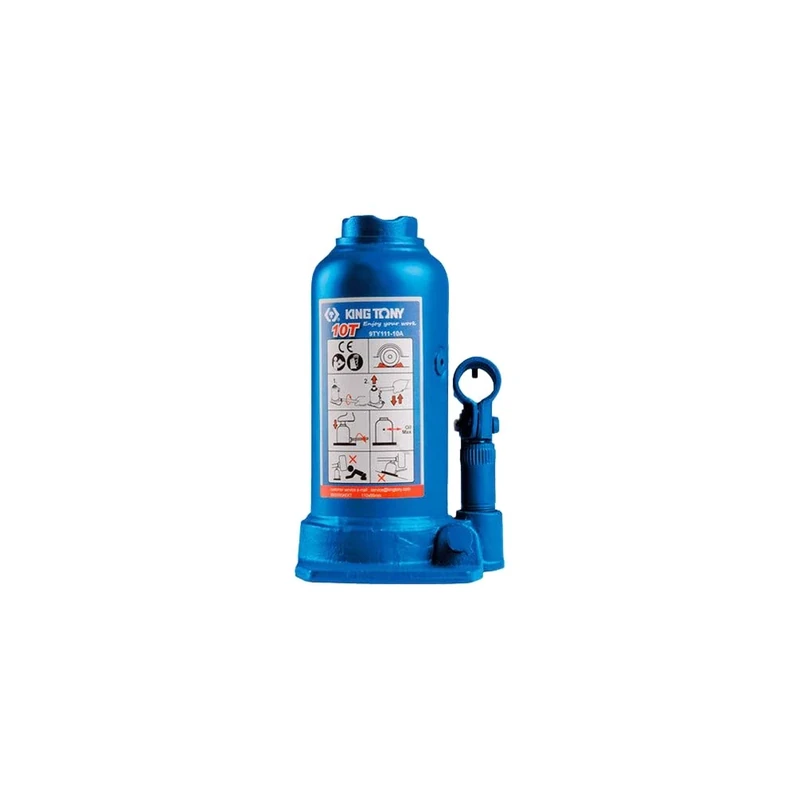 King Tony - Hydraulic bottle jack with single stage cylinder and elevator on column - 20 tons