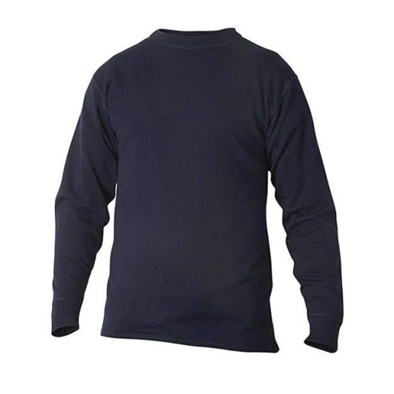 Top Swede 9637-02-08 Model 9637 Crew Neck Shirt, Navy, Size XXL