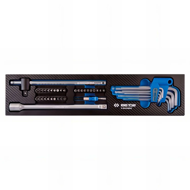 King Tony 990243MRE Module Espuma + Pp Set De Wrenchs-extensiones-bits for DIYers & Professionals, Ideal for Repair and Installation tasks, 43 Pieces - Image 1