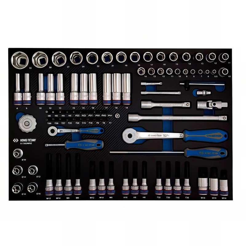 King Tony 97392MRE Module Espuma + Pp 1/2" Y 1/4" for DIYers & Professionals, Made for Repair, Installation and Workshop tasks, 92 Pieces