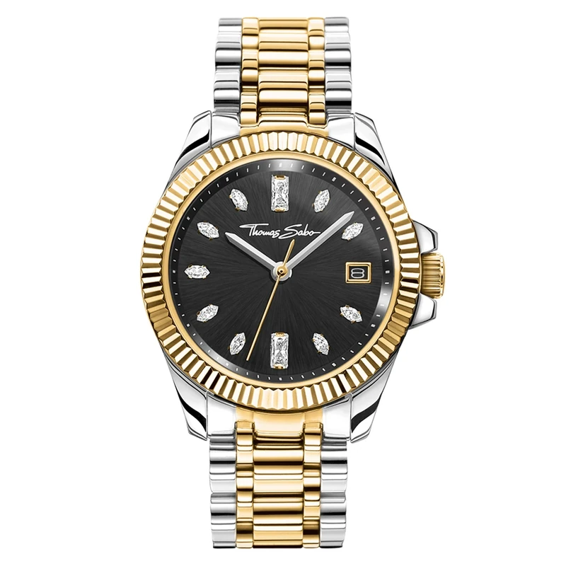 Thomas Sabo Women’s Watch Two-Tone Gold Silver Stainless Steel, Stainless Steel Silver-Coloured