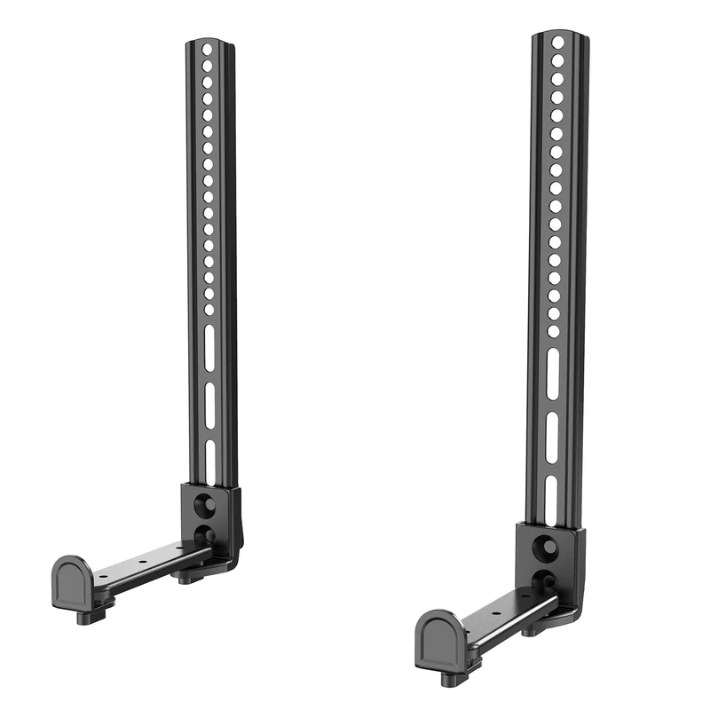 WALI Universal Sound Bar Mount, Compatible with Samsung, Bose, Sonos, Lg, Vizio and Most Soundbars 20''-45'' Wide, Fits Most 23-65 Inch TVs, Supports 15 kg, Easy Installation, Black (SBR203)