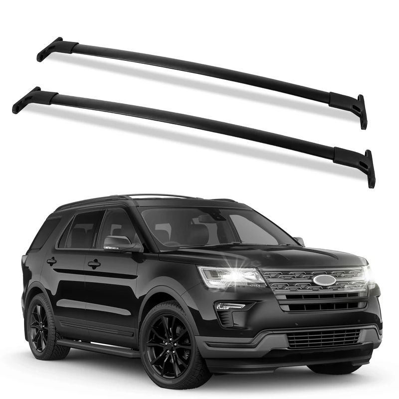 Roof Rack Cross Bars Rail Compatible with 2016-2019 Explorer, Car Cargo Roof Racks Rooftop Luggage Kayak Bicycles Canoe Carrier