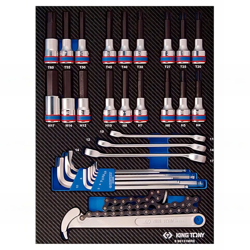 King Tony 990131MRE Module Espuma + Pp Torx-Allen-para Racores for DIYers & Professionals, Made for Repair, Installation and Workshop tasks, 31 Pieces