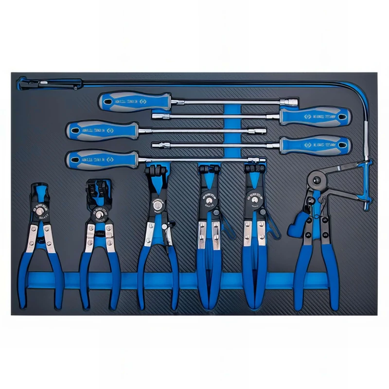 KING TONY 99AA01E Module Espuma + Pp Plierss Y Destornilladores for DIYers & Professionals, Designed for Repair, Installation and Workshop tasks, 11 Pieces - Image 1
