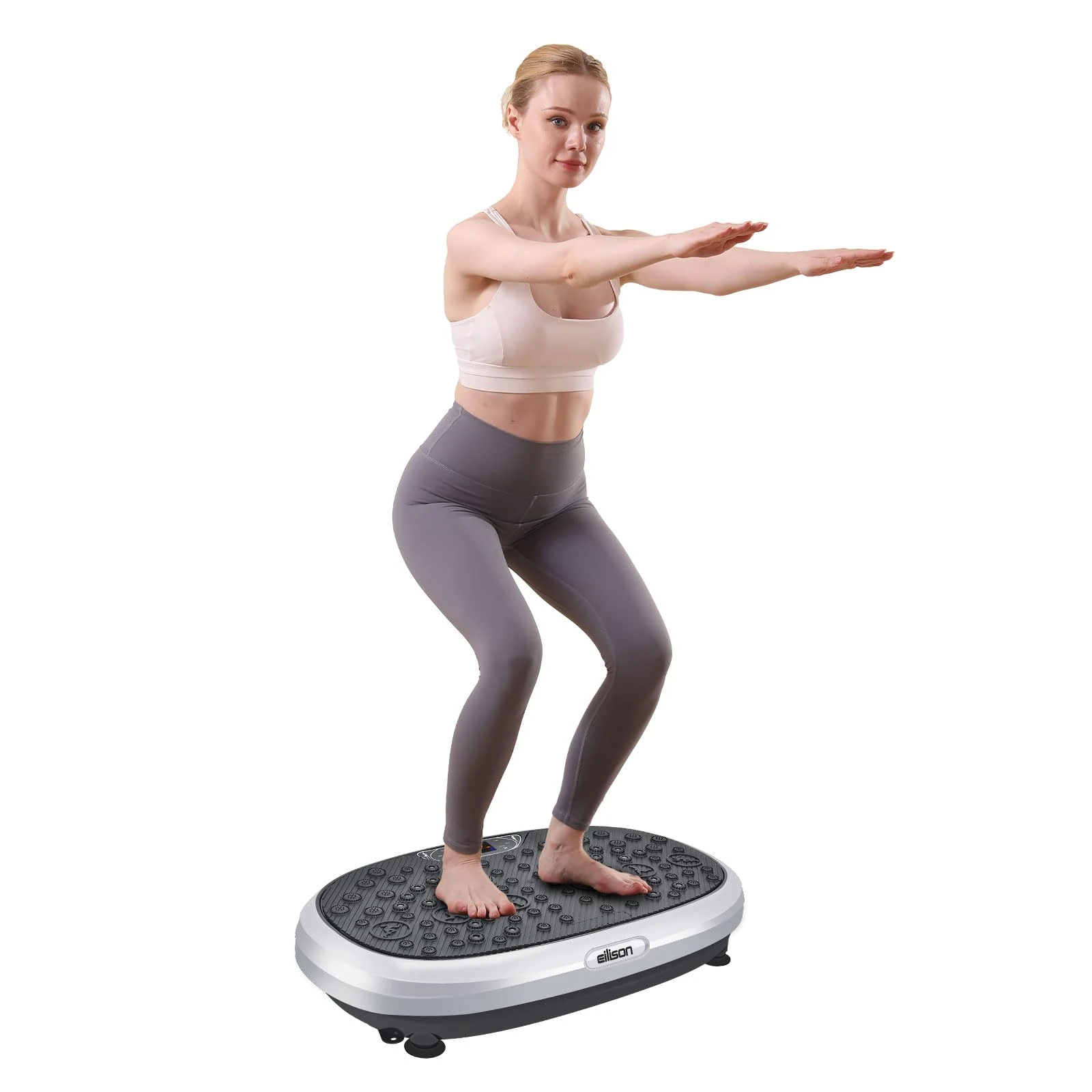 EILISON FitMax KM-818 3D Vibration Plate Exercise Machine with Loop Bands - Full Body Vibration Platform Machines for Home Fitness, Shaping, Training, Recovery, Wellness, Weight Loss (Jumbo Size)