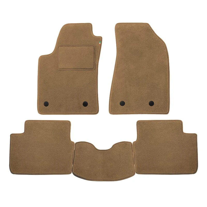 Floor Mat Set for Fiat Barchetta 1995 to 2006 Velour Fabric Beige